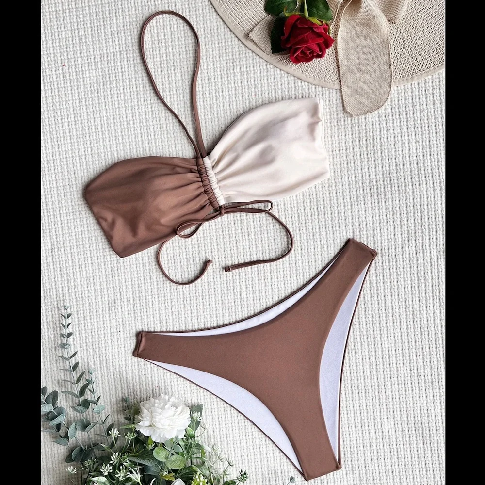 Colorblock three pieces set brown/cream - Picture 5 of 7